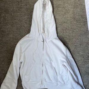 Brandy Melville White Cropped Jacket